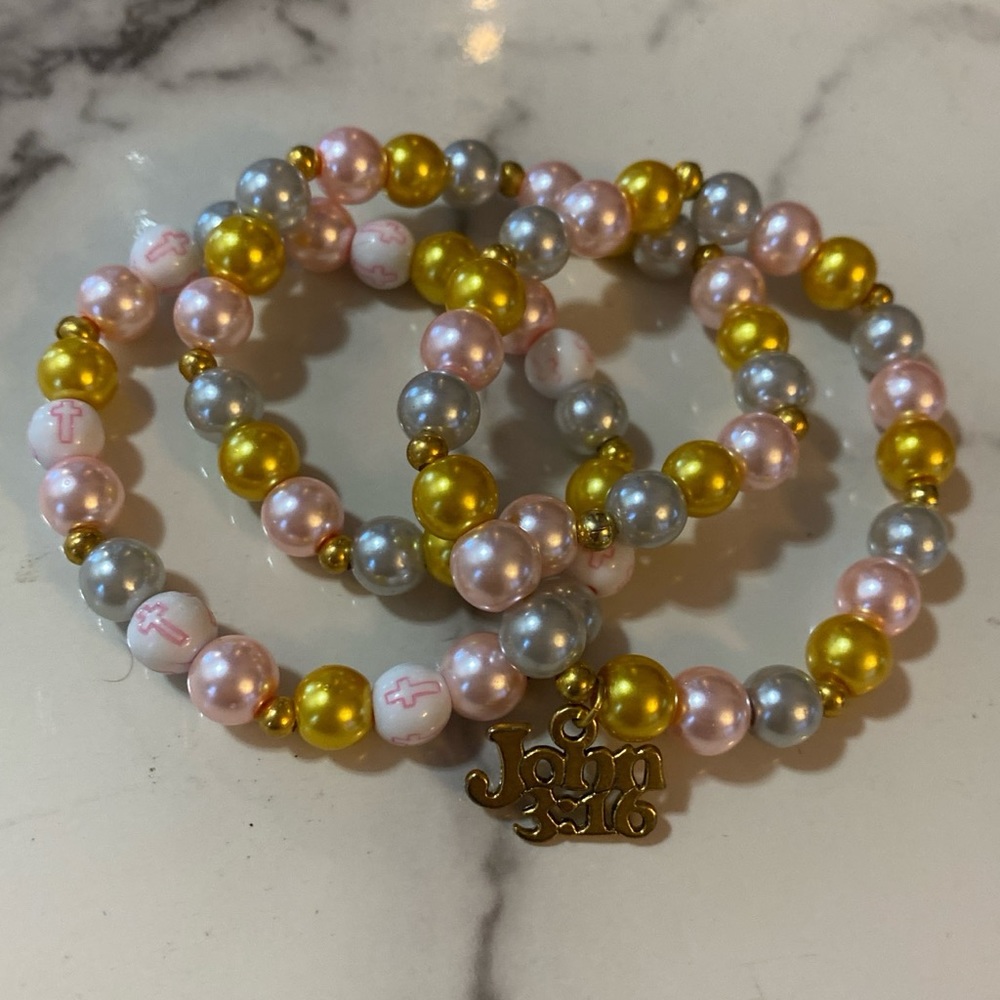 John 3:16 Bible Verse Charm Bracelets